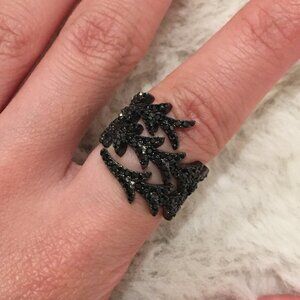 Black Noir Lace Ring Size 7